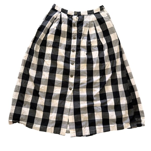 Who What Wear Black & White Women’s Maxi Full Length Skirt Button Front 4 - Picture 1 of 7